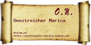 Oesztreicher Marica névjegykártya